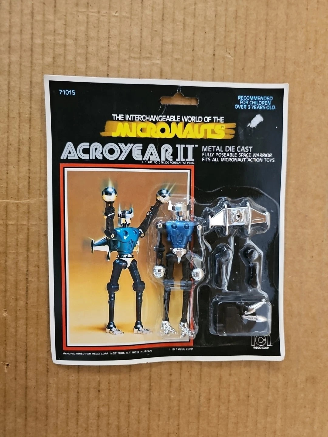 2 Lot Mego MICRONAUTS Acroyear 1976 Figure Brand Sealed UNPUNCHED & II 1977