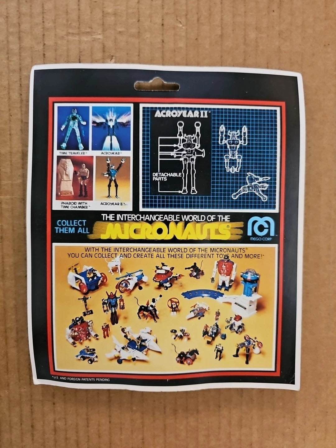 2 Lot Mego MICRONAUTS Acroyear 1976 Figure Brand Sealed UNPUNCHED & II 1977