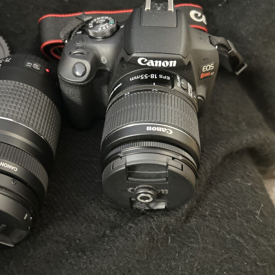 Canon EOS Rebel T7 DSLR Camera with EF18-55mm and EF 75-300mm Lenses